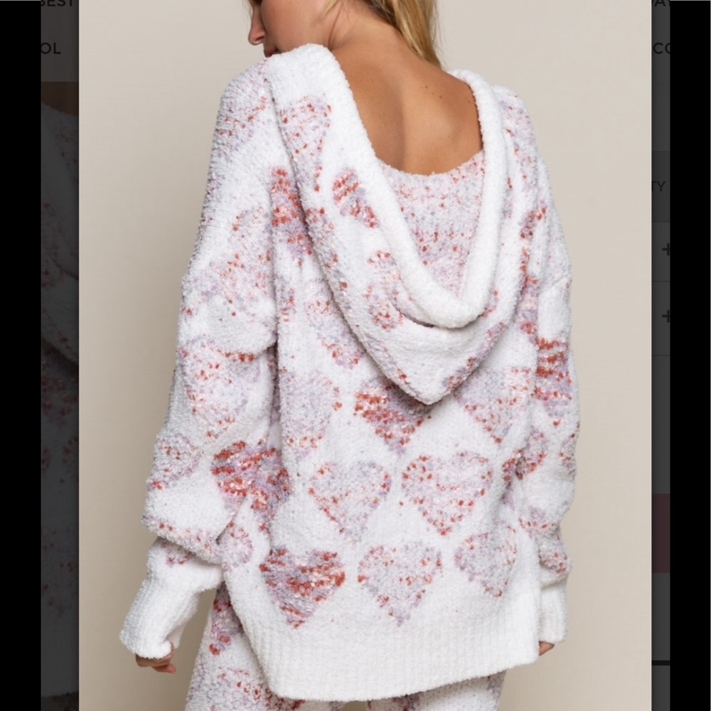 POL Hearts ♥️ Printed Lounge Top - Picture 5 of 7